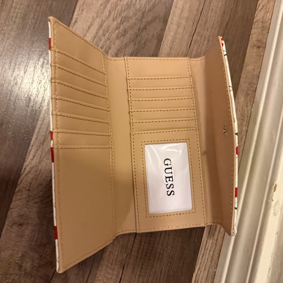 GUESS Cherry Patterned Cream Card Holder - Picture 7 of 11